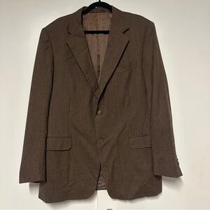 Ermenegildo Zegna For Neiman Marcus Brown 3 Button Sport Coat Blazer Wool 54R